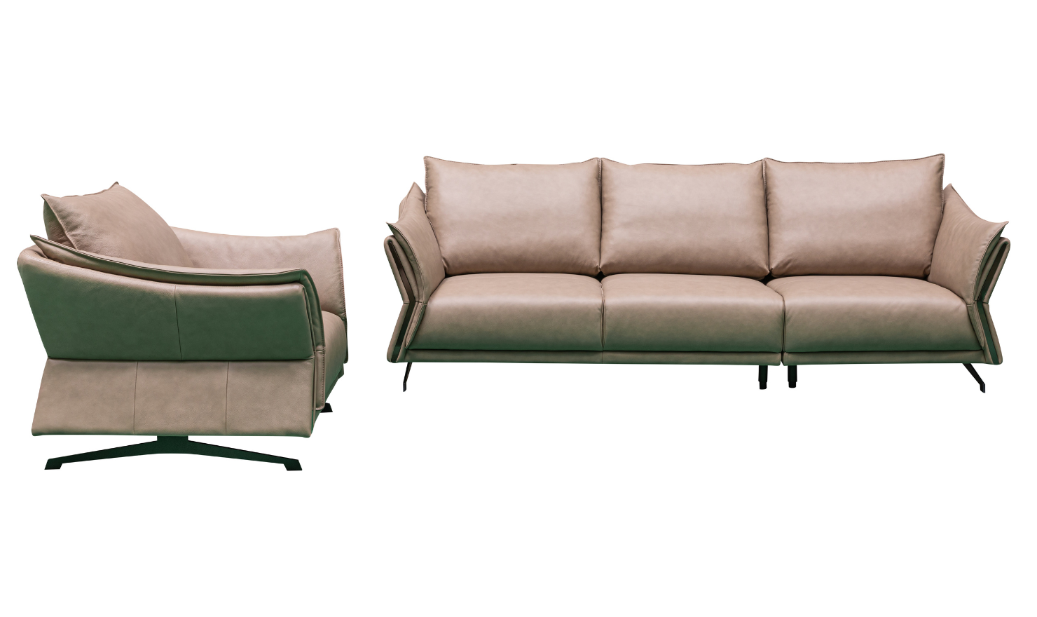 Giada Leather Chair in Brown - Image 10