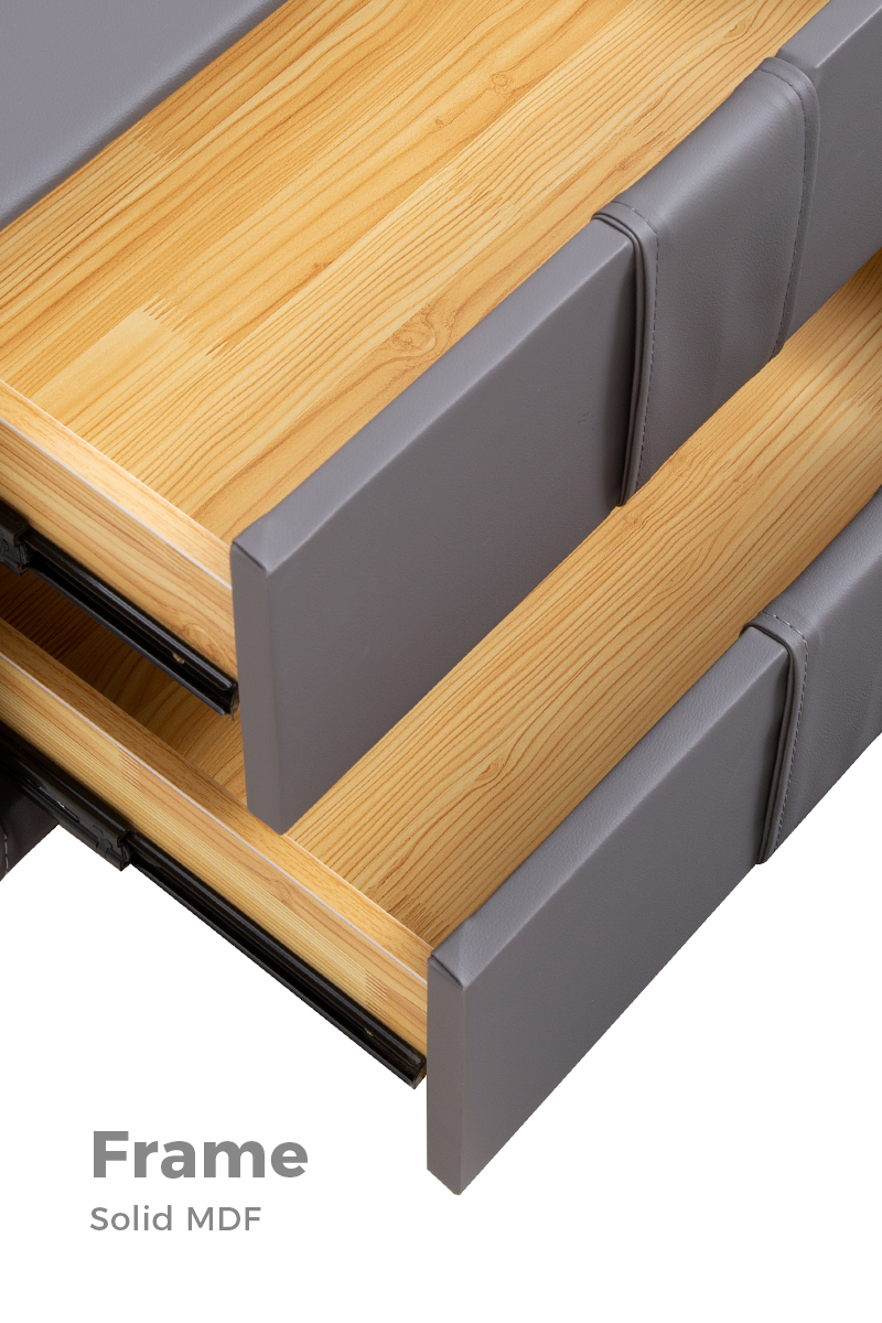 Aalto Urban 2-Drawer Nightstand with Vertical Handles