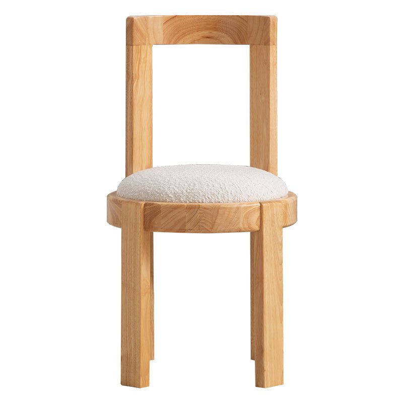 Classic Boucle Wooden Vanity Chair - Image 2