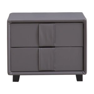 Gray Urban 2-Drawer Nightstand