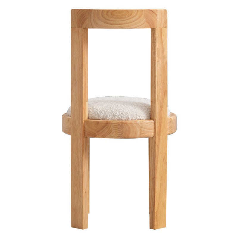 Classic Boucle Wooden Vanity Chair - Image 3