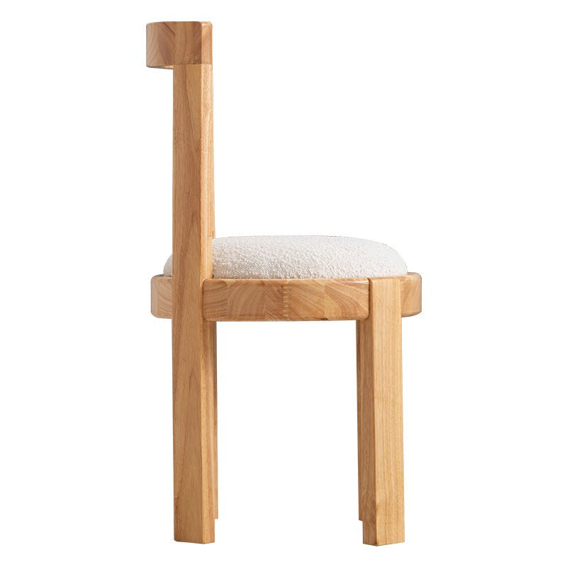 Classic Boucle Wooden Vanity Chair - Image 4