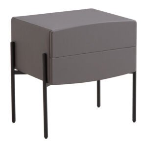 Gray Chic 2-Drawer Nightstand