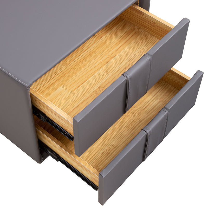 Gray Urban 2-Drawer Nightstand - Image 4