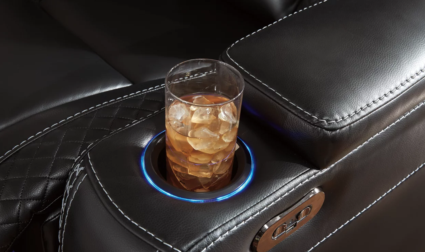 Modern Heritage Adonia Power Reclining Sofa with Adjustable Headrest - Image 5