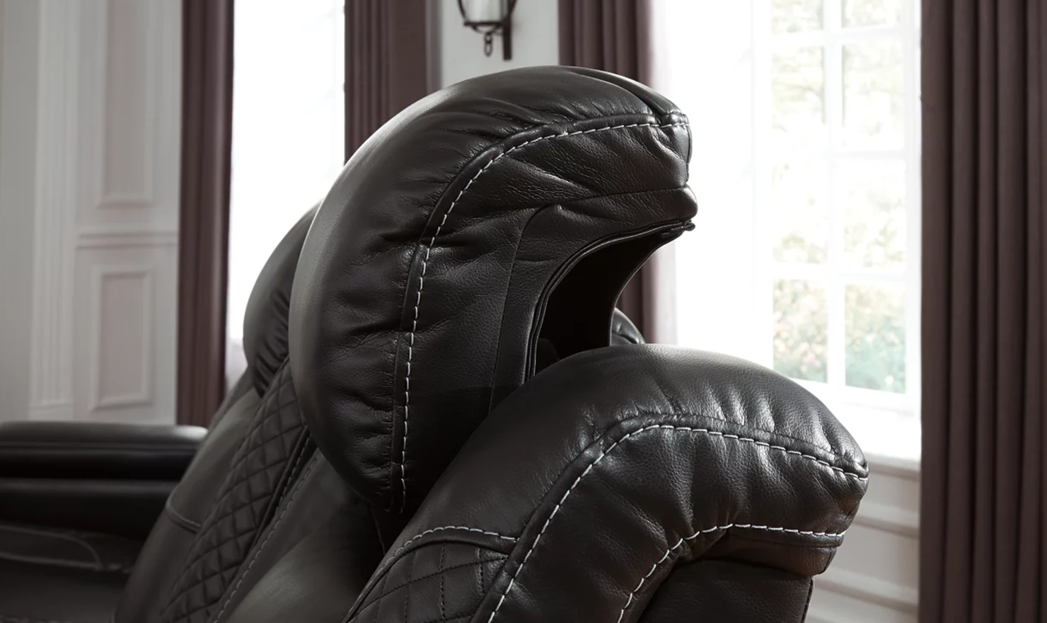 Modern Heritage Adonia Power Reclining Sofa with Adjustable Headrest - Image 4