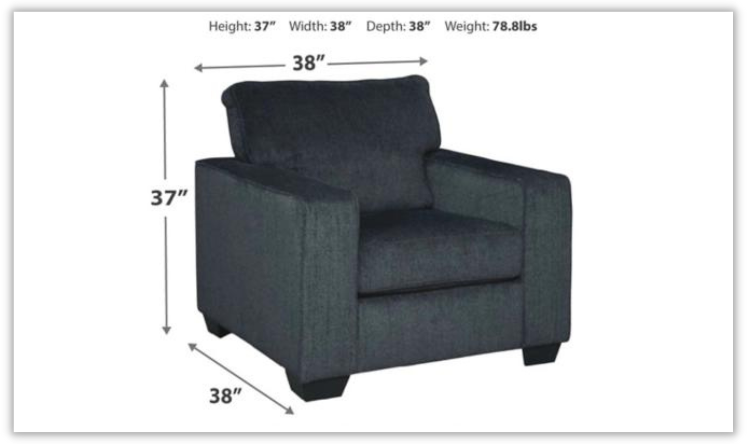 Altari Fabric Wooden Chair with Track Arms & Cushion Back - Image 8