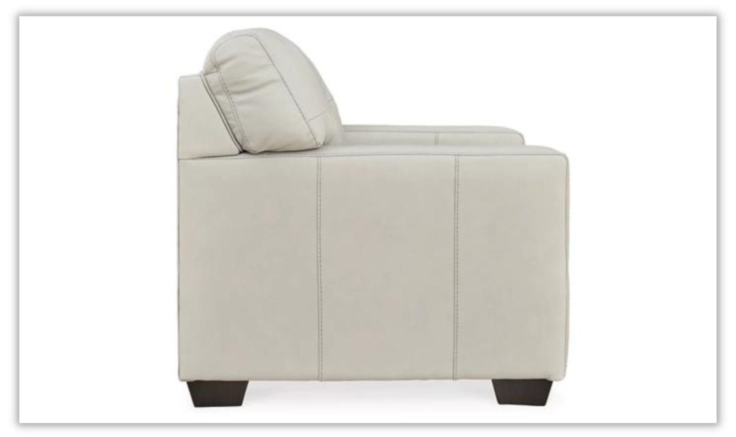Modern Heritage Belziani Oversized Leather Chair with Tufted Back - Image 6