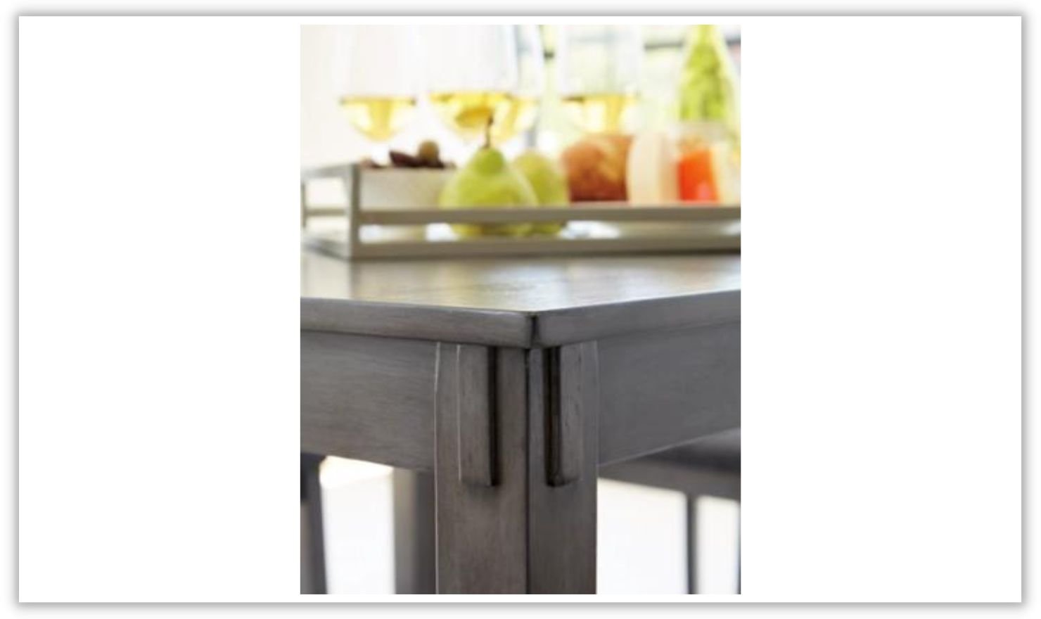 Modern Heritage Bridson 6-Piece Wooden Dining Table Set in Gray - Image 3