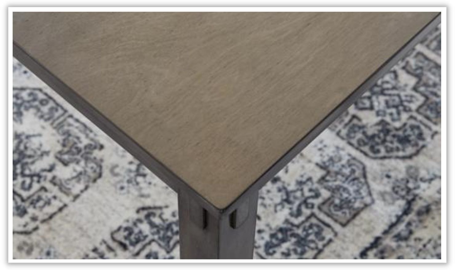 Modern Heritage Bridson 6-Piece Wooden Dining Table Set in Gray - Image 4