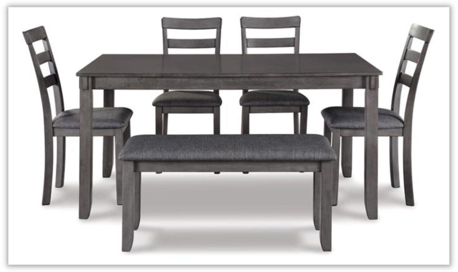 Modern Heritage Bridson 6-Piece Wooden Dining Table Set in Gray - Image 6