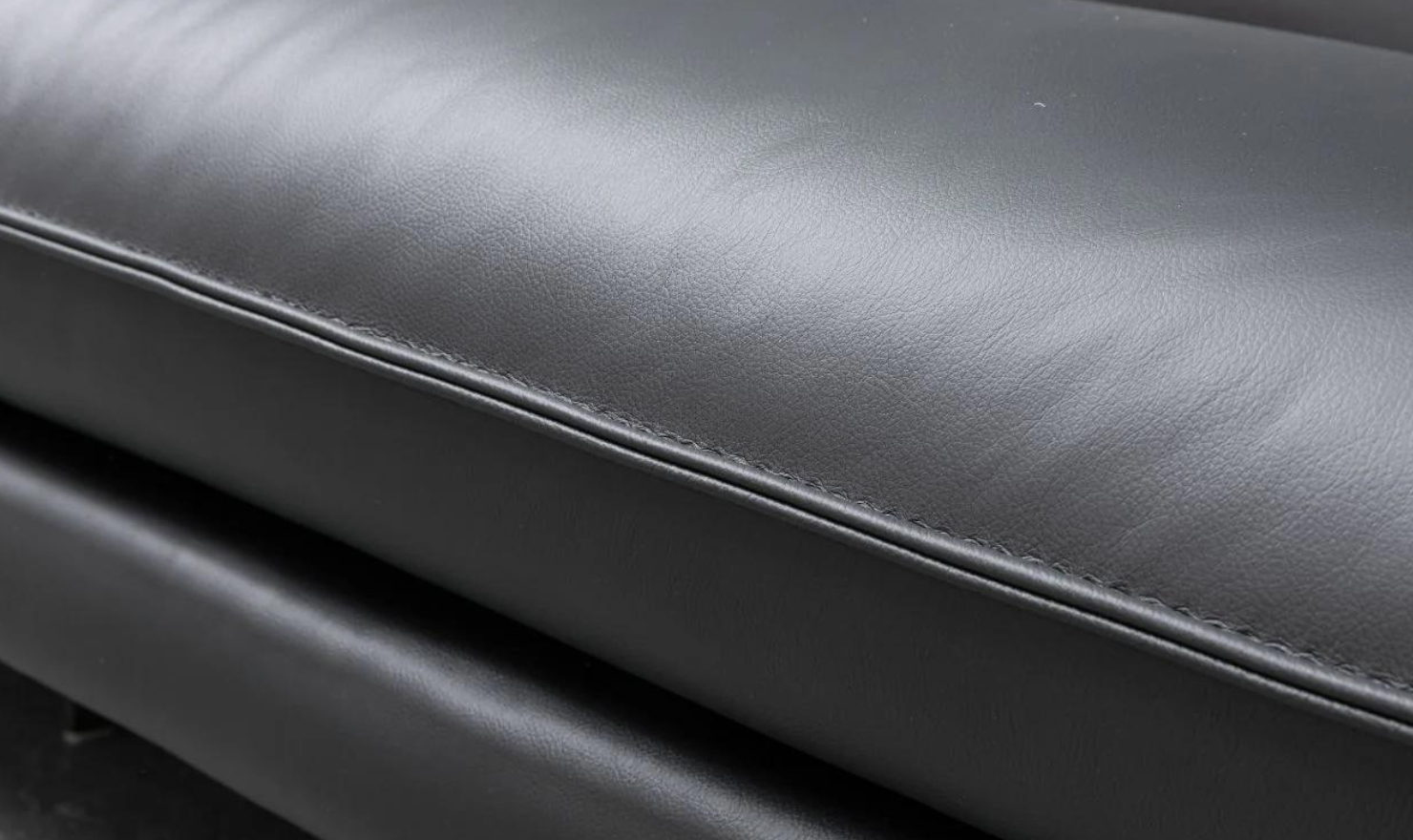 Dolce Stationary Black Leather Chair with Cushion Arms - Image 9