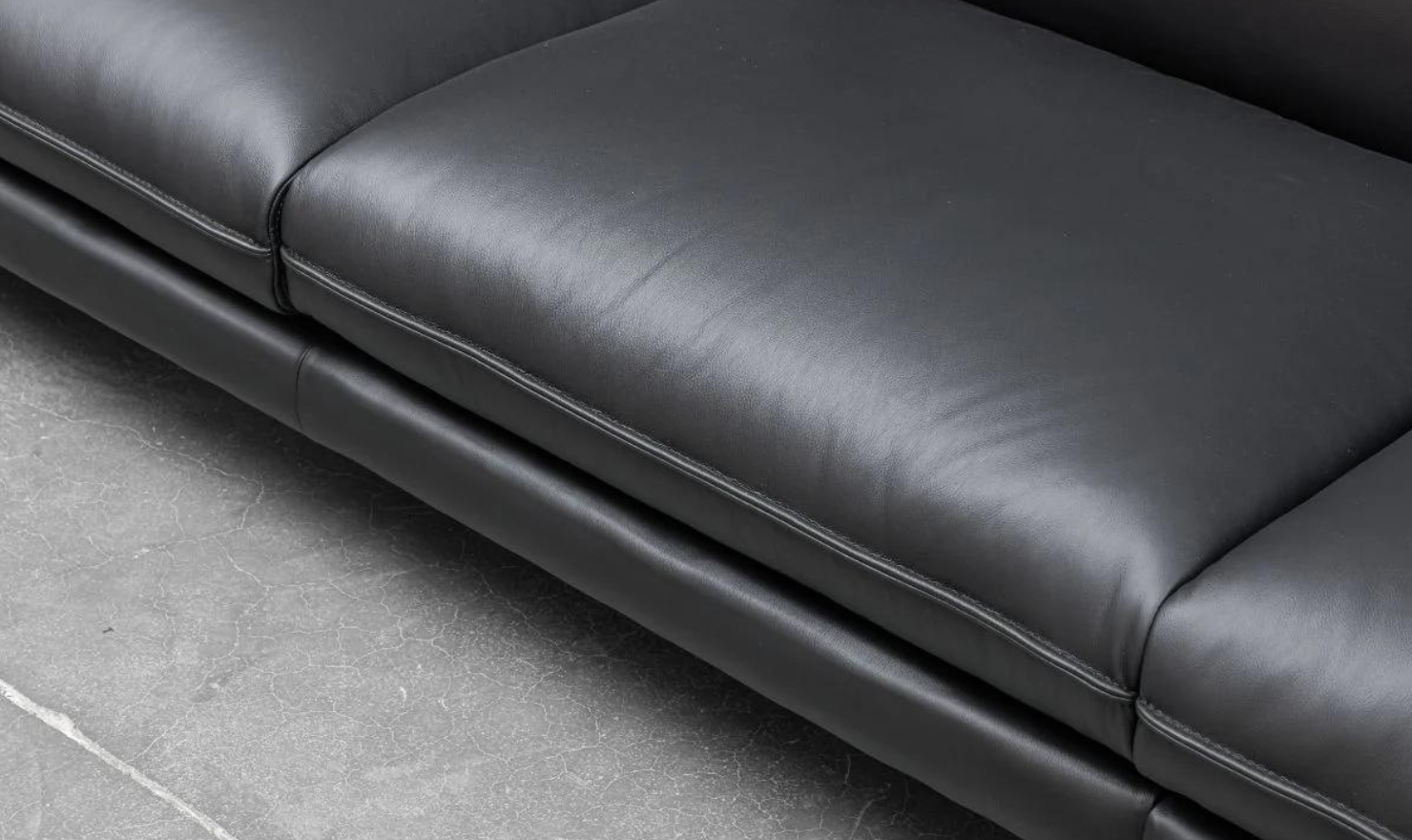 Dolce Stationary Black Leather Chair with Cushion Arms - Image 7