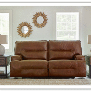 Modern Heritage Francesca Auburn 3-Seater Leather Power Reclining Sofa