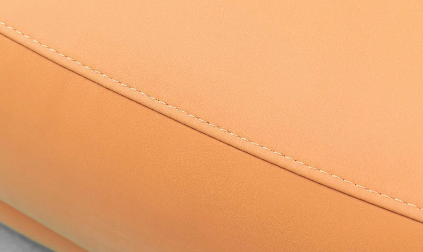 Grazia Orange Leather Chair with Track Arms - Image 9