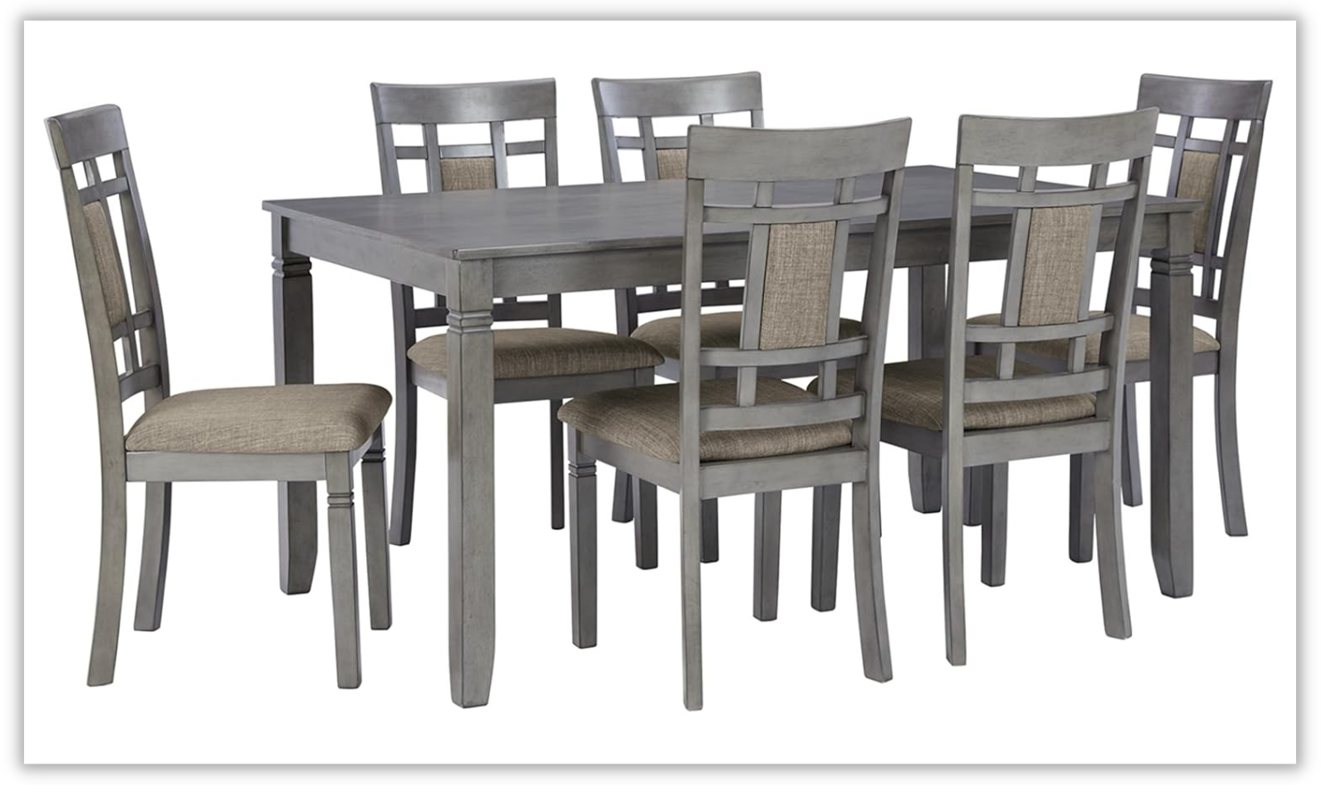 Modern Heritage Jayemyer 7-piece Dining Set in Brown - Image 2