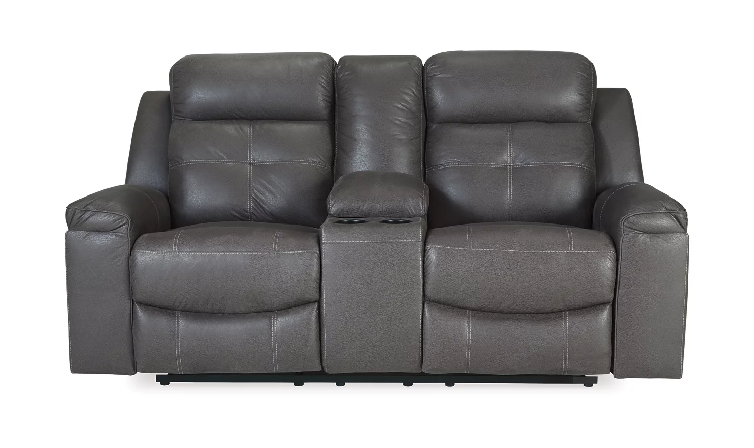 Jesolo Leather Reclining Loveseat with Console - Image 5