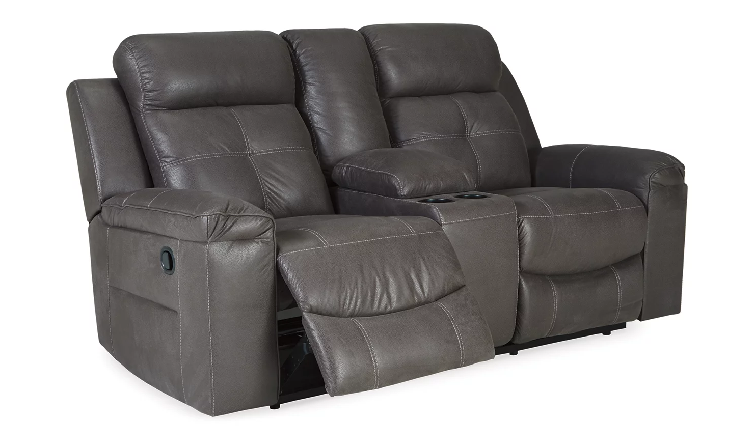 Jesolo Leather Reclining Loveseat with Console - Image 7