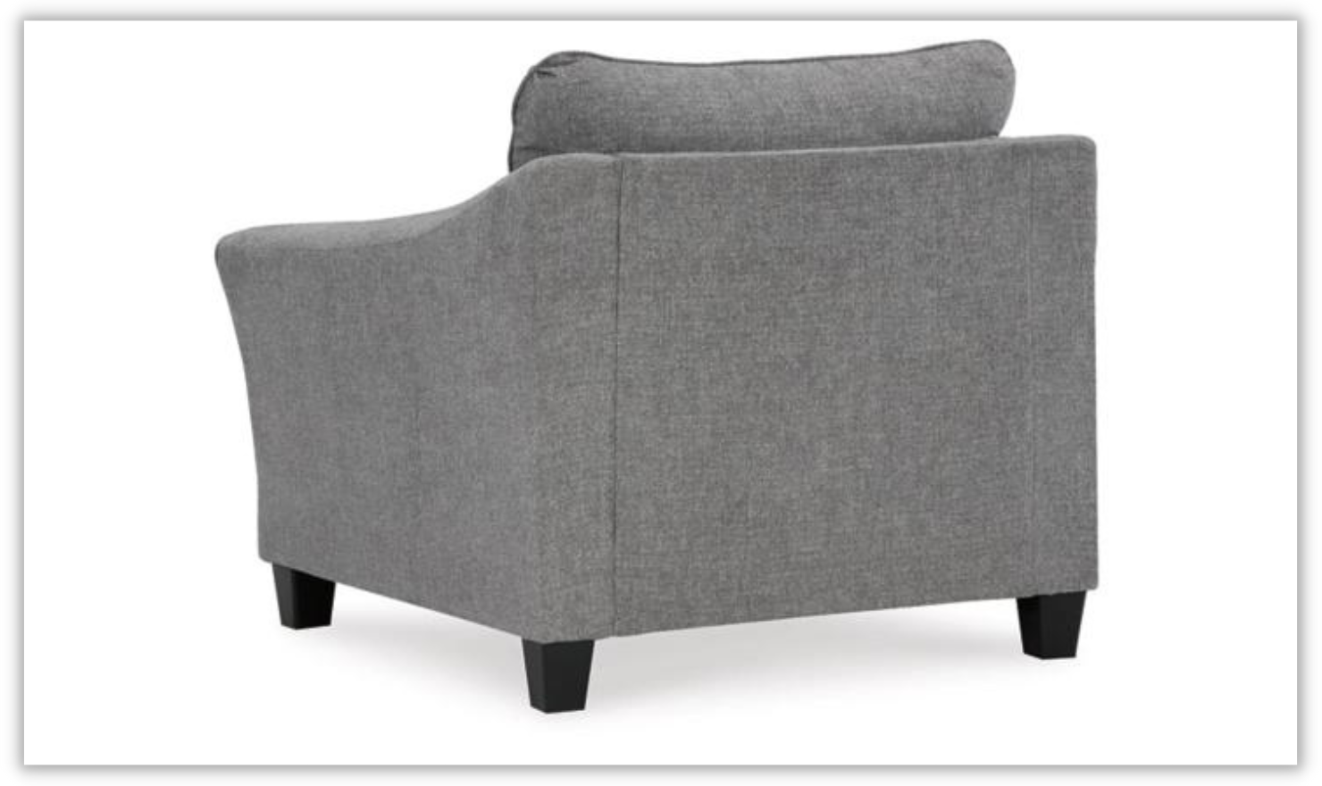 Ashley Mathonia Smoke Oversized Chair with Faux Wood Leg Finish - Image 3