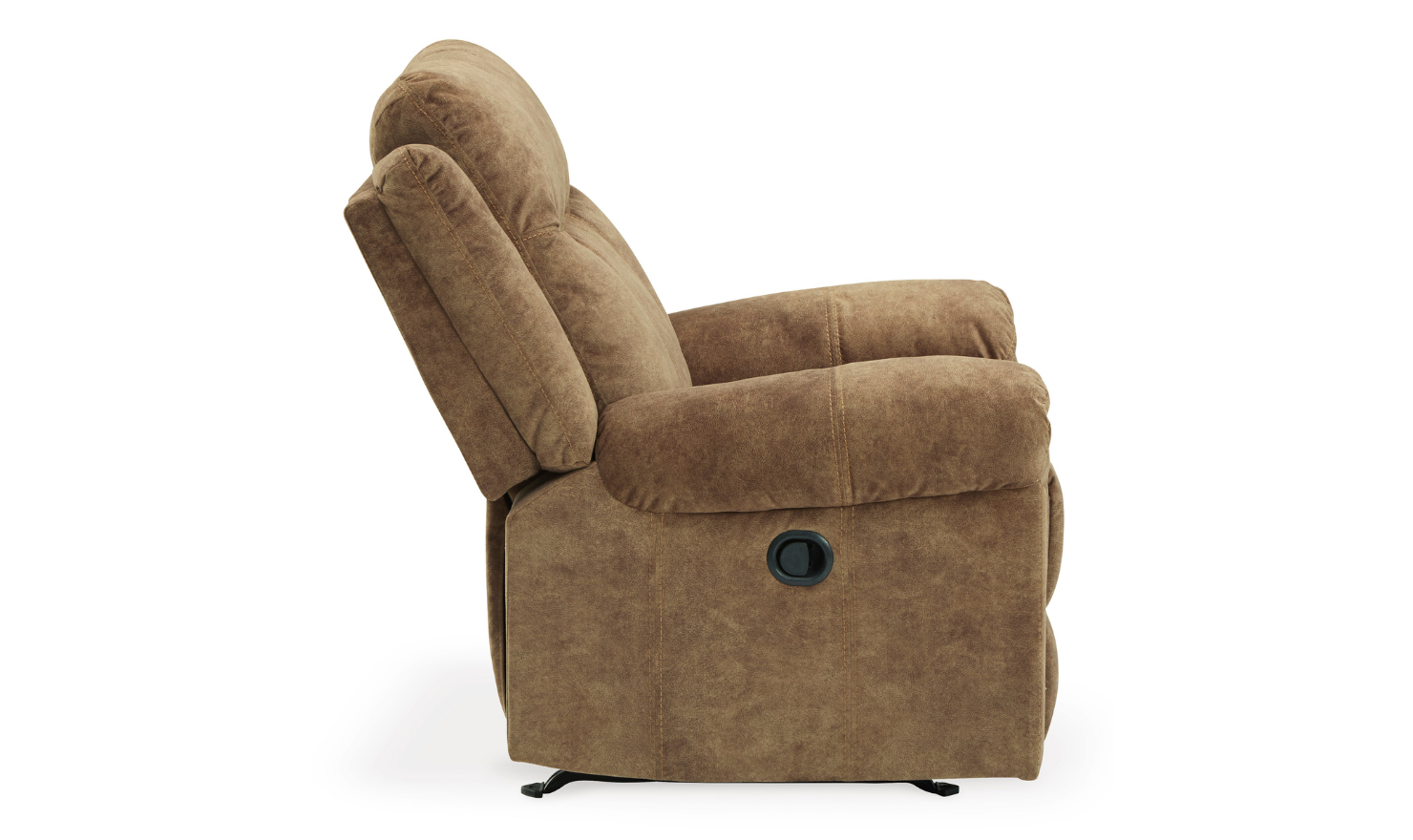 Modern Heritage Ademina Velvet Upholstered Rocker Recliner Chair in Brown - Image 5