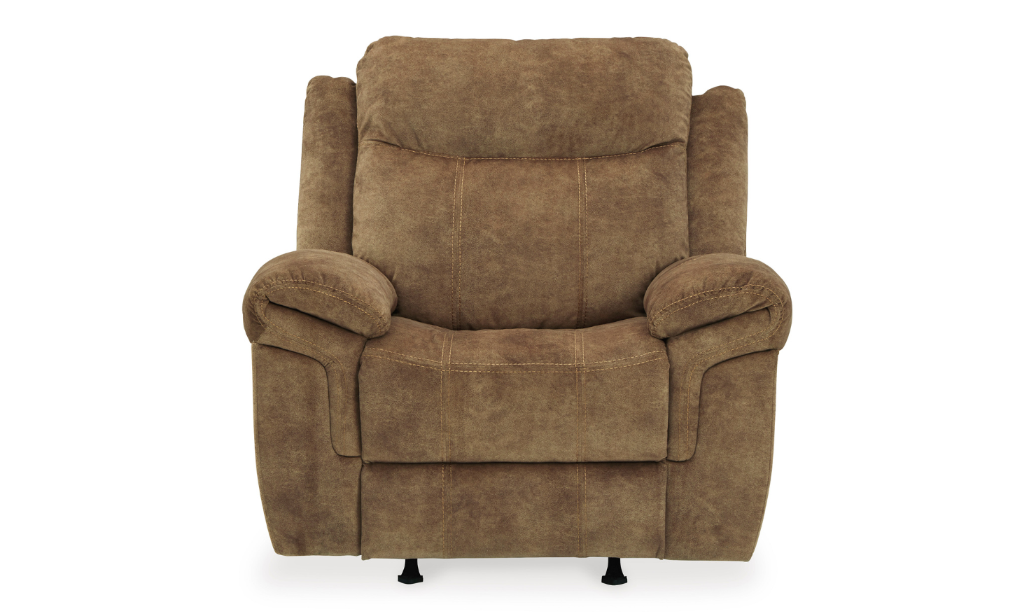 Modern Heritage Ademina Velvet Upholstered Rocker Recliner Chair in Brown - Image 7