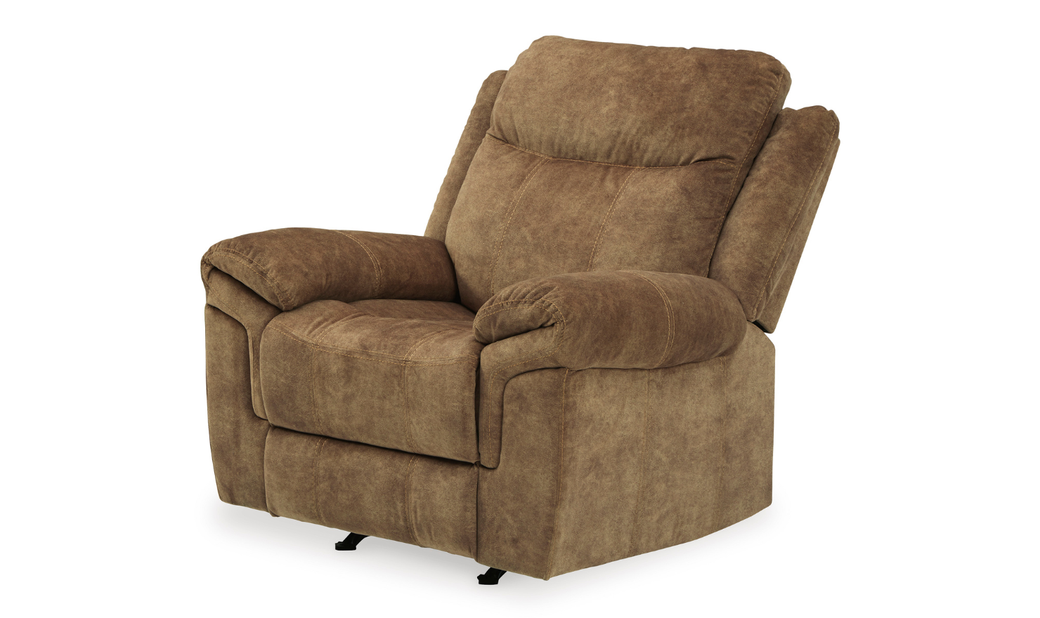 Modern Heritage Ademina Velvet Upholstered Rocker Recliner Chair in Brown - Image 9