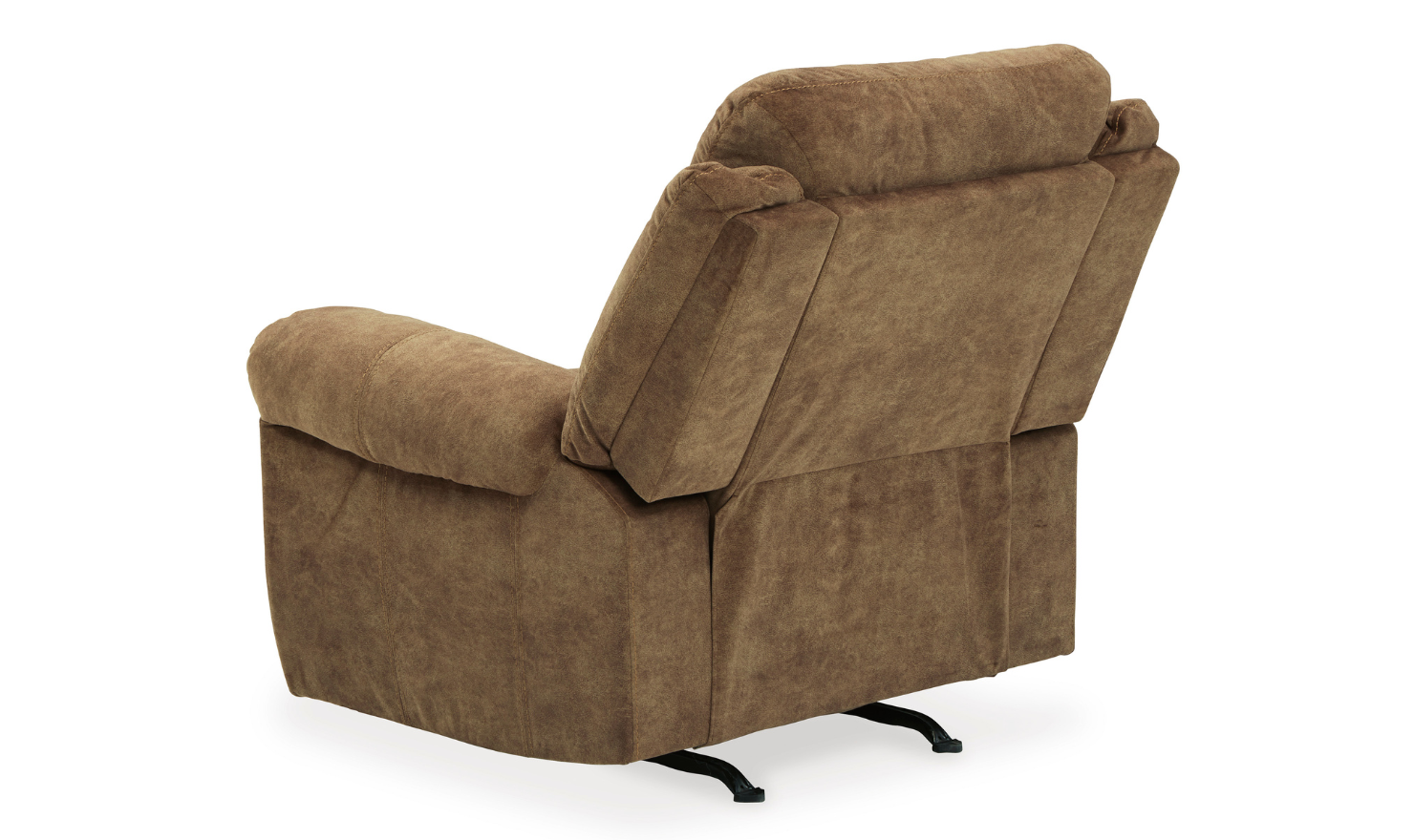 Modern Heritage Ademina Velvet Upholstered Rocker Recliner Chair in Brown - Image 10