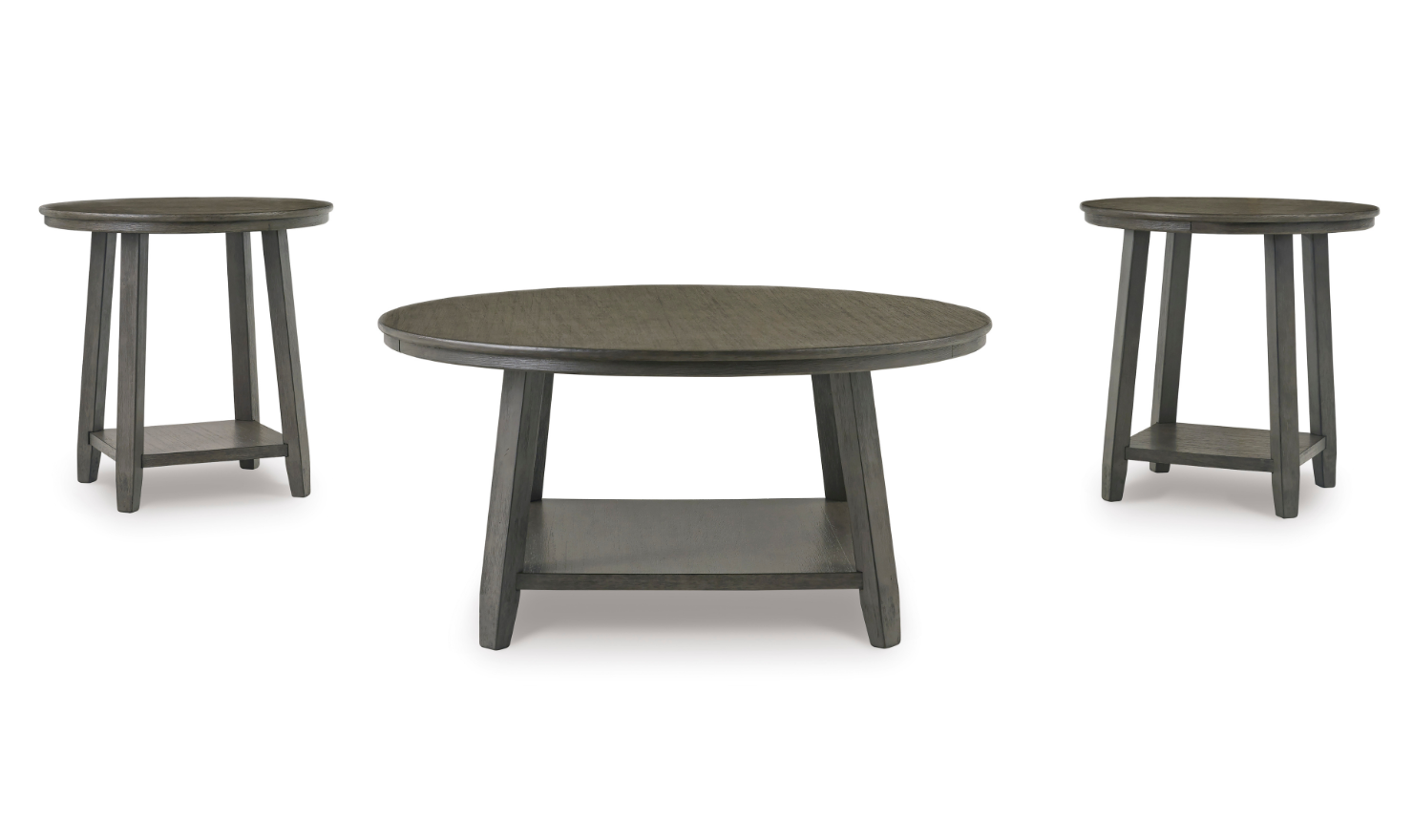 Modern Heritage Caitbrook Occasional Round Table Set in Gray - Image 4