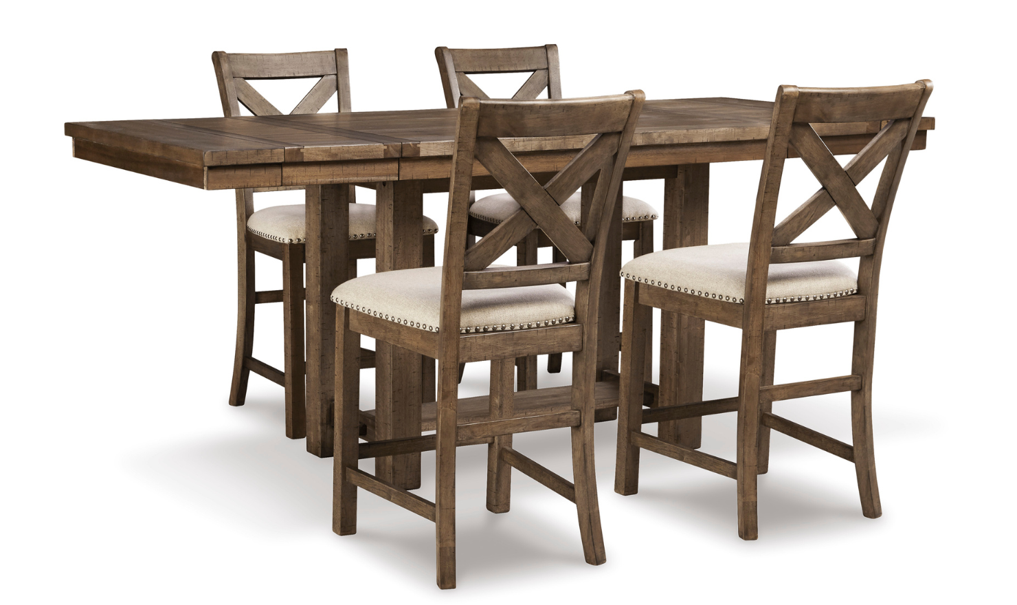 Modern Heritage Moriville Rectangular Dining Set in Brown - Image 15