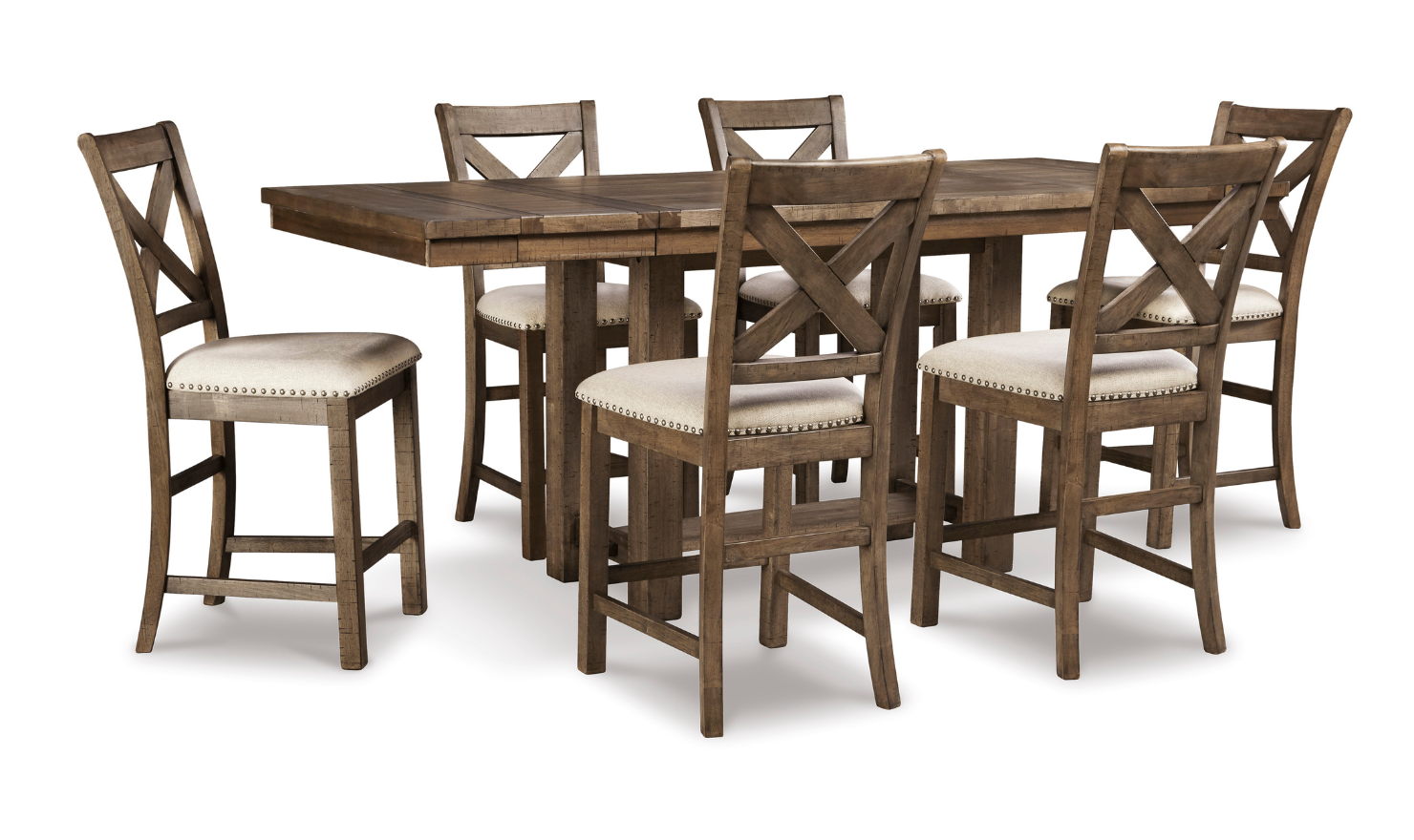 Modern Heritage Moriville Rectangular Dining Set in Brown - Image 14