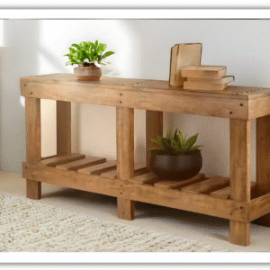 Modern Heritage Susandeer Wooden Console Sofa Table in Brown