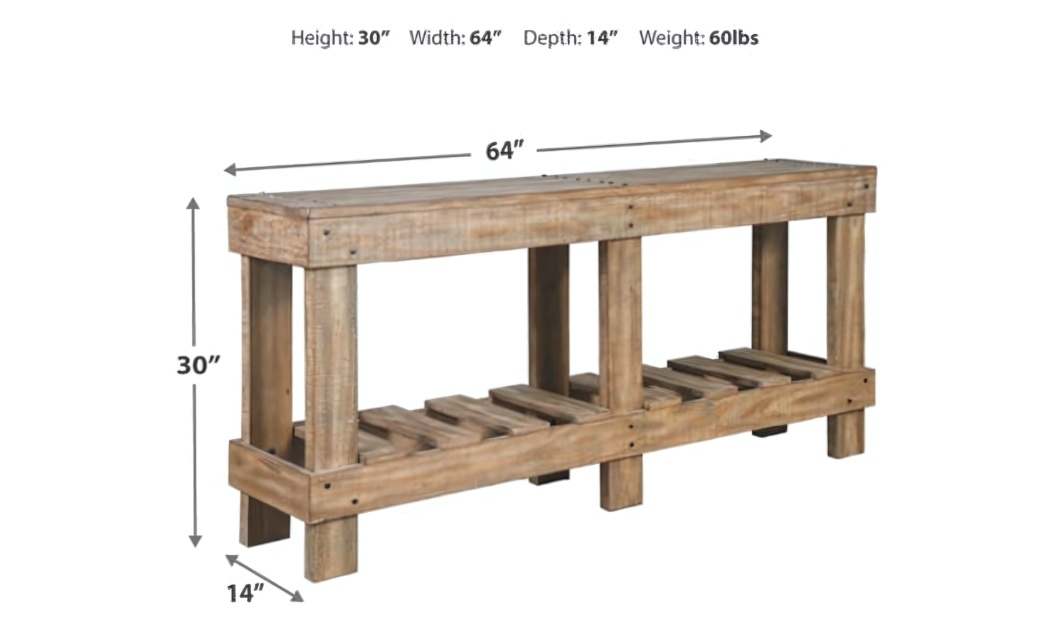 Modern Heritage Susandeer Wooden Console Sofa Table in Brown - Image 5