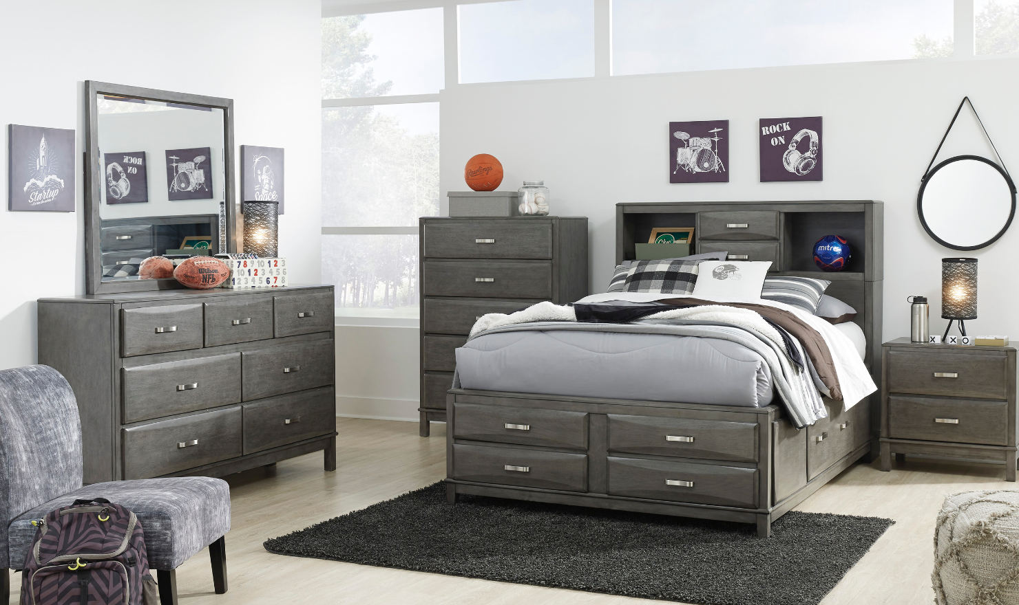 Modern Heritage Caitbrook 7-Drawer Dresser in Gray - Image 5