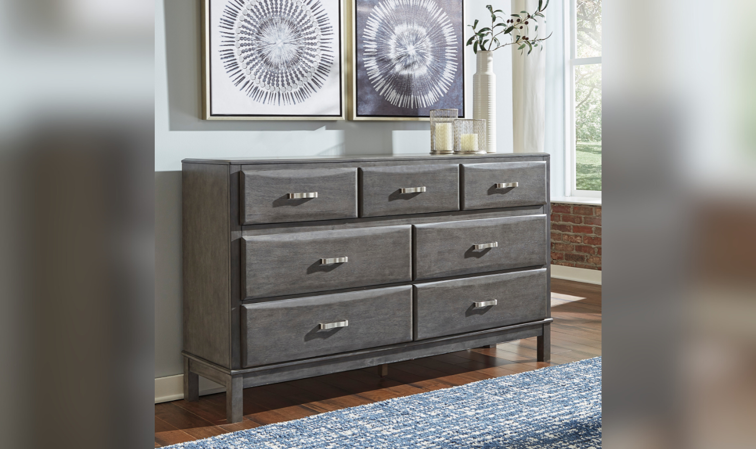 Modern Heritage Caitbrook 7-Drawer Dresser in Gray - Image 3