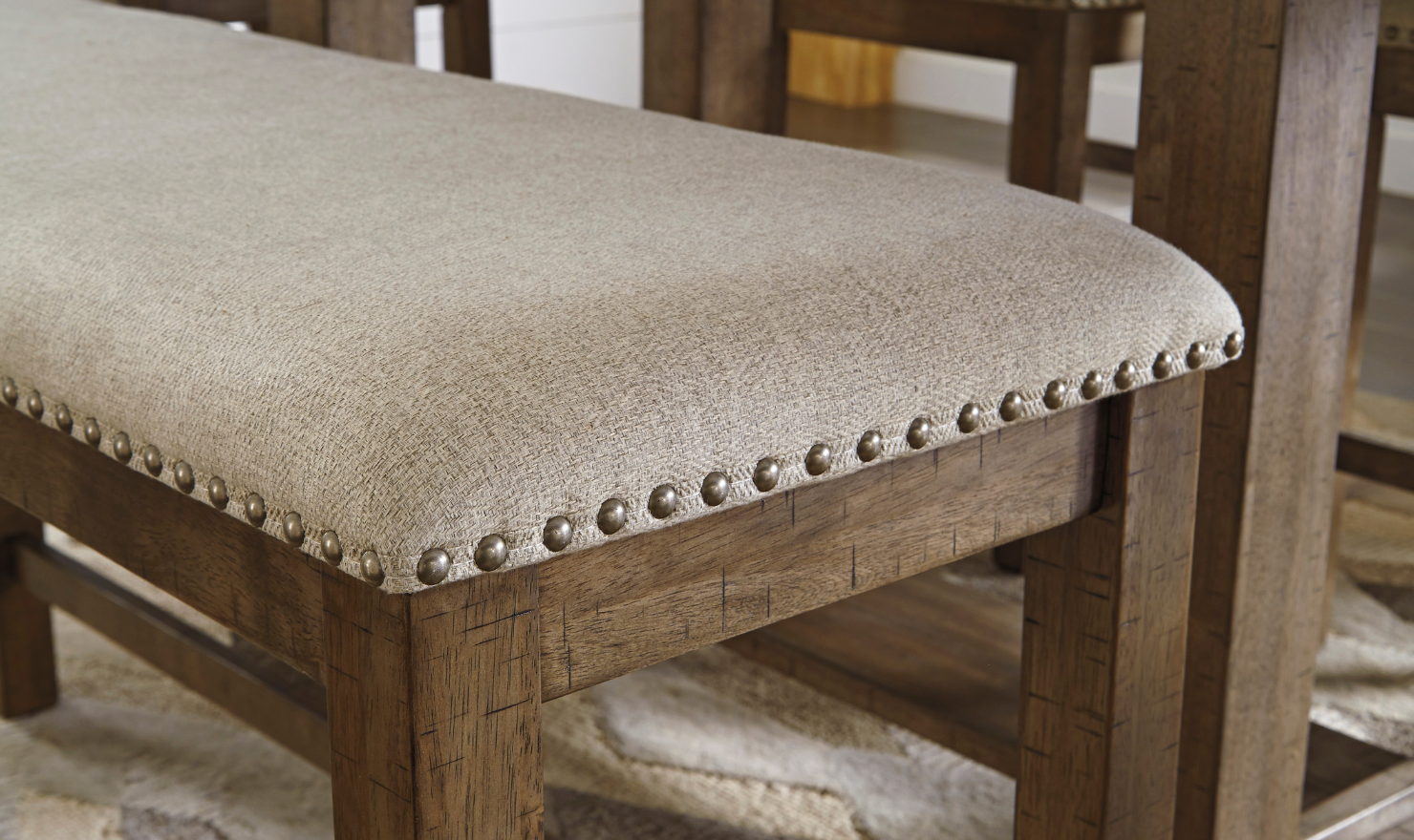 Modern Heritage Moriville Rectangular Dining Set in Brown - Image 9