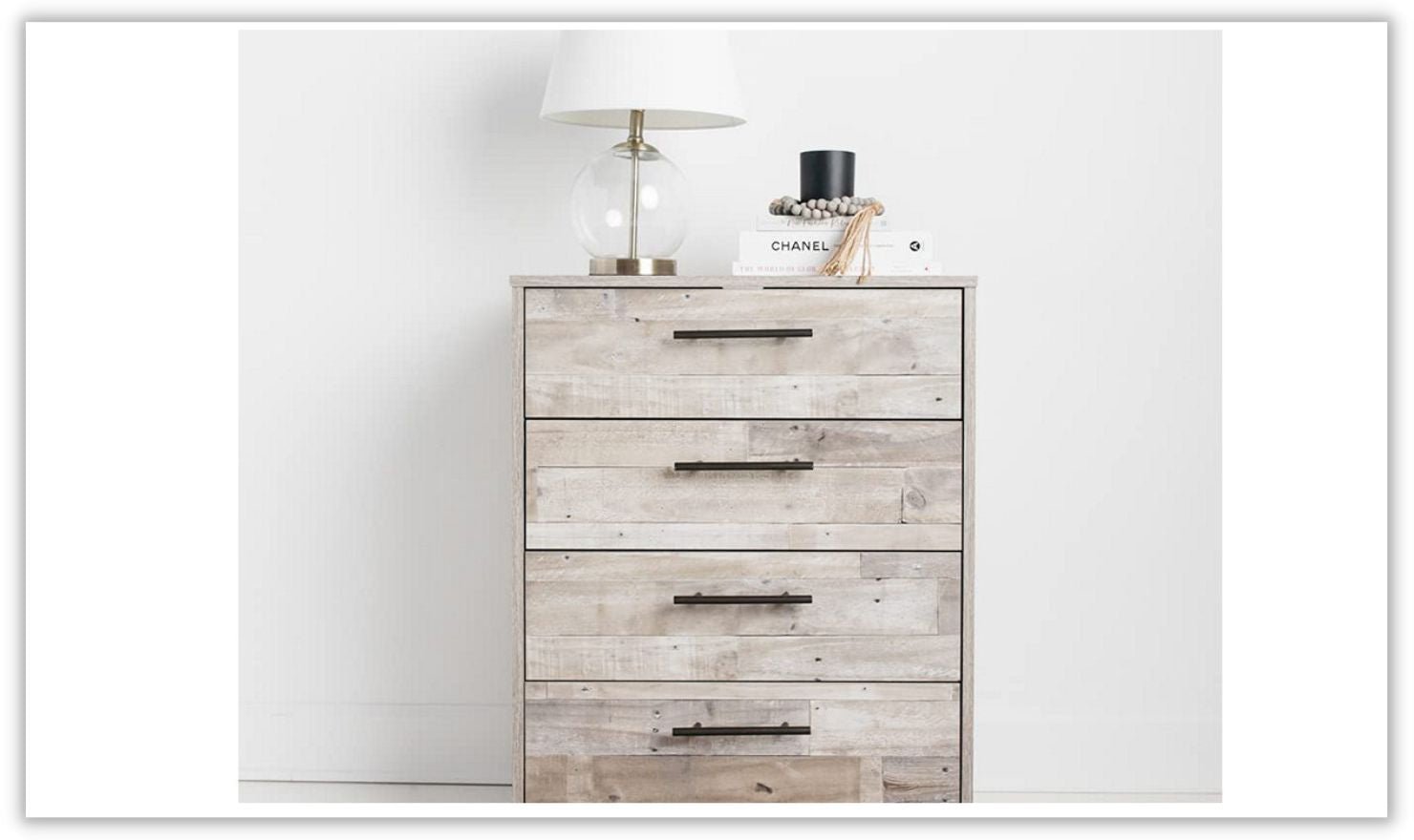 Modern Heritage Neilsville 4 Drawer Wooden Chest in Brown