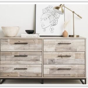 Modern Heritage Neilsville 6 Drawer Wooden Dresser in Brown