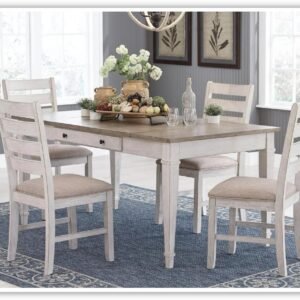 Modern Heritage Skempton 5-Piece Wooden Dining Room Set with 2-Drawers