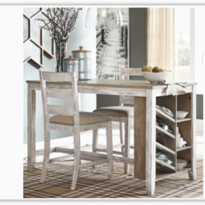 Skempton Counter Height Dining Table with Storage in Brown