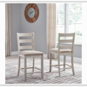 Skempton Fabric Upholstered Wood Counter Height Bar Stool