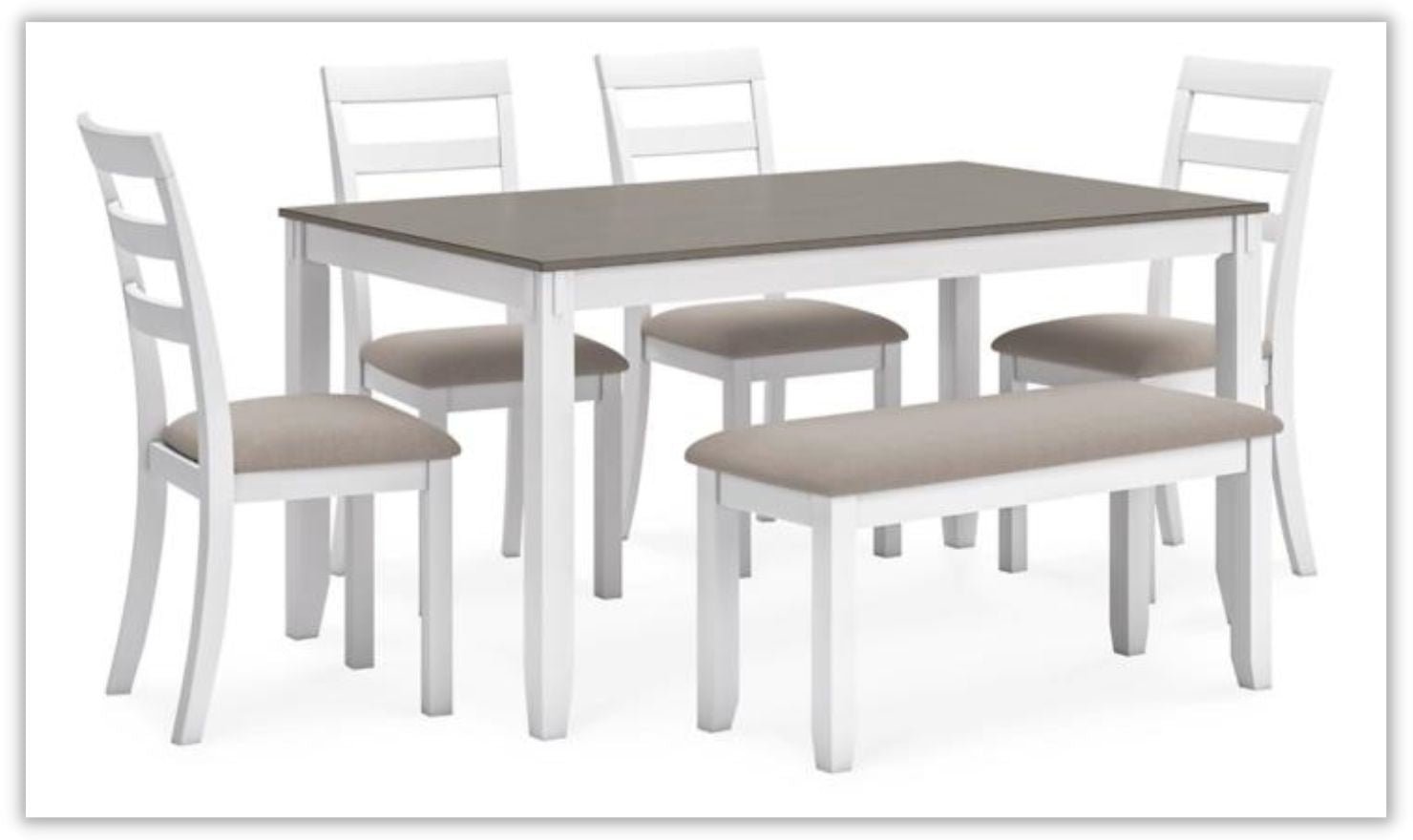 Stonehollow 6 Piece Dining Set in White - Image 3