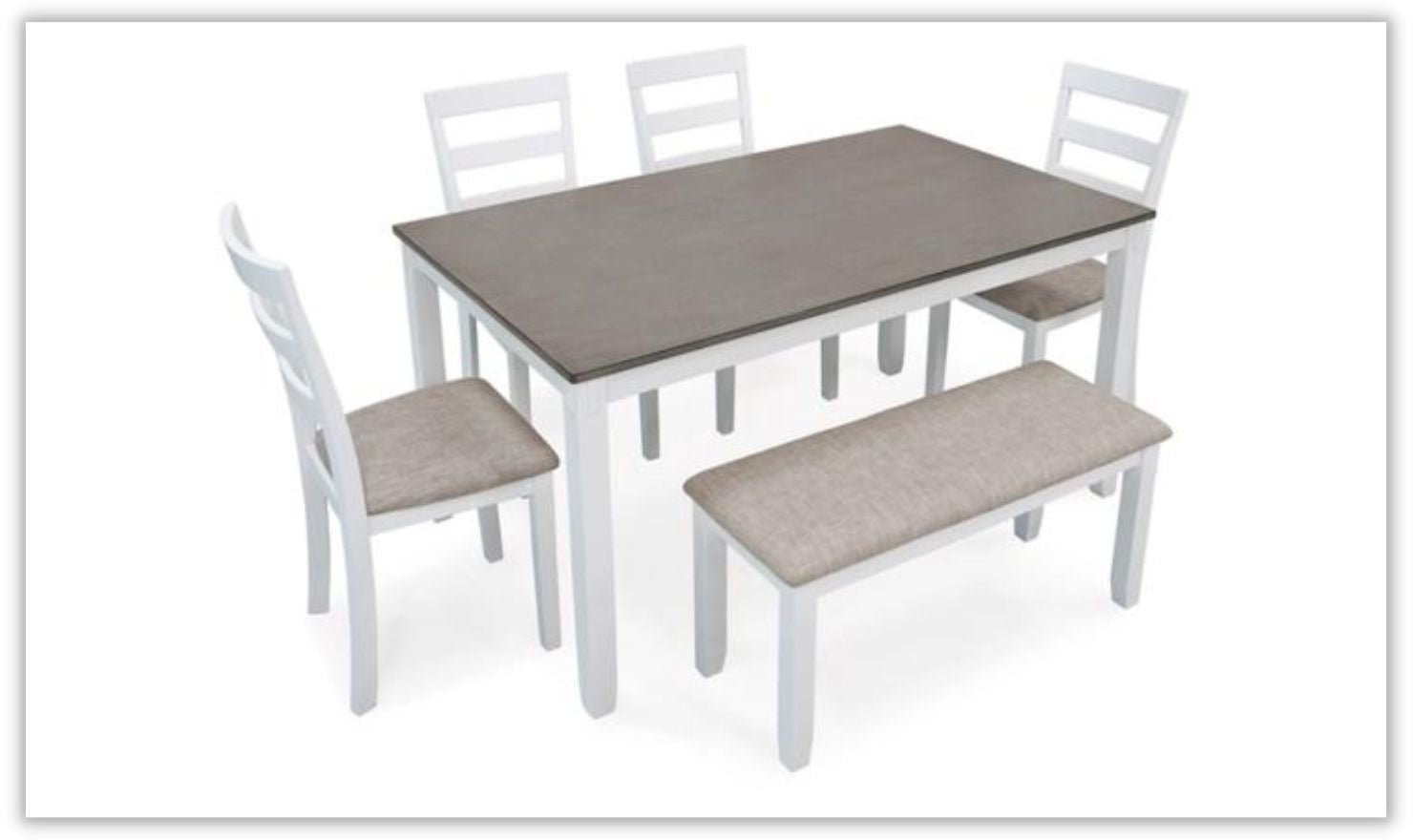 Stonehollow 6 Piece Dining Set in White - Image 4