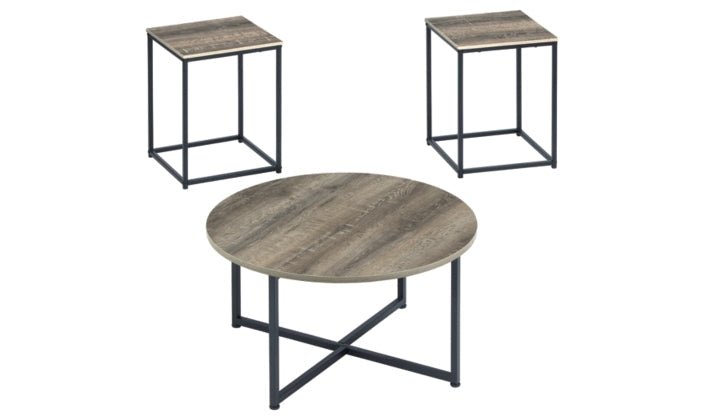 Modern Heritage Wadeworth Wood Top Table Set in Brown - Image 3