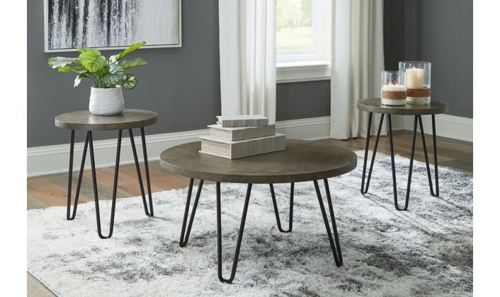 Modern Heritage Hadasky Round Wood Top Table Set