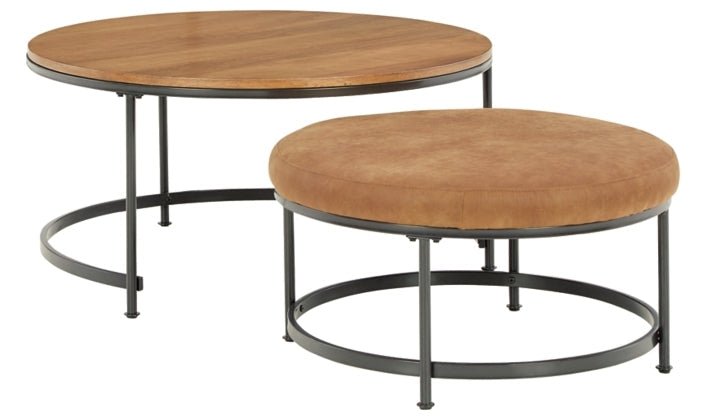 Modern Heritage Drezmoore Nesting Coffee Table Set in Light Brown - Image 2