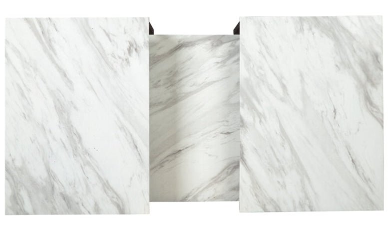 Modern Heritage Donnesta Marble Top Table Set in Gray - Image 5