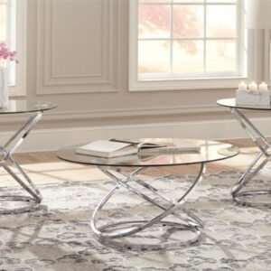 Modern Heritage Hollynyx Occasional Table Set with Glass Top