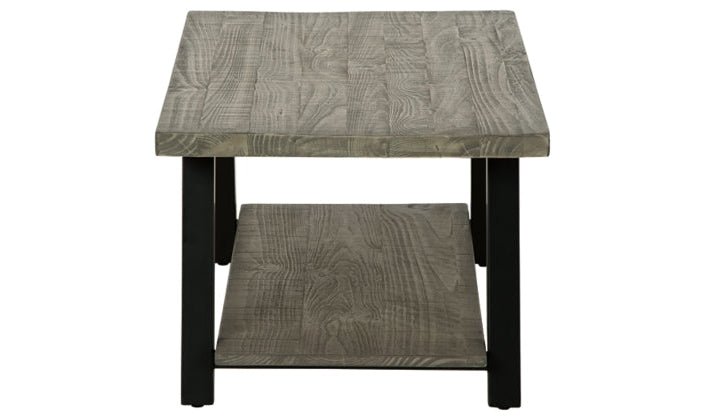 Modern Heritage Brennegan Wood Top Coffee Table in Gray - Image 4