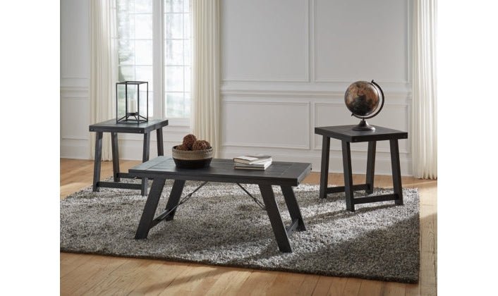 Modern Heritage Noorbrook Occasional Table Set in Black
