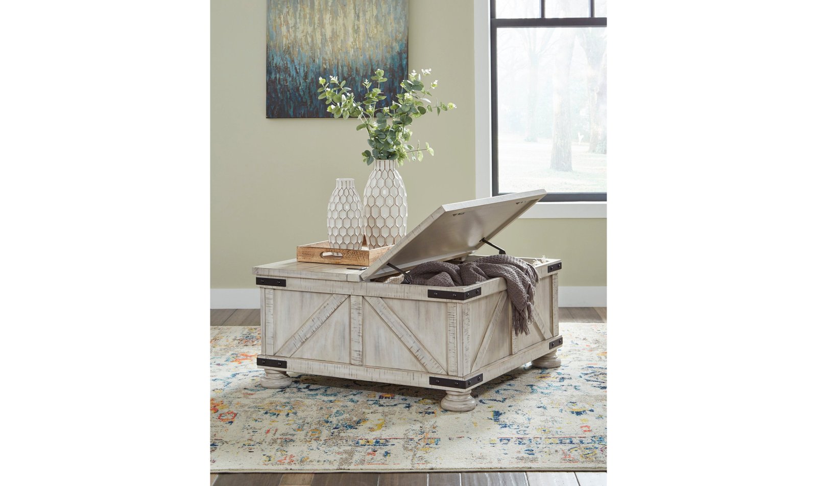 Carynhurst Cocktail Table With Storage - Image 3